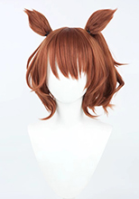 ウマ娘プリティーダービー アストンマーチャン コスプレウィッグ 耳付き